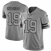 Nike Steelers 19 JuJu Smith Schuster 2019 Gray Gridiron Gray Vapor Untouchable Limited Jersey Dyin,baseball caps,new era cap wholesale,wholesale hats